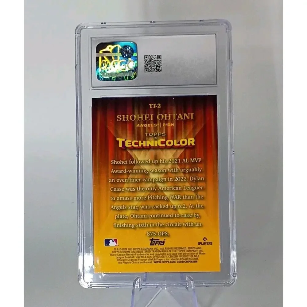 Shohei Ohtani #TT2 Topps Chrome In Technicolor 2023 CGC Graded 10 - Picture 8 of 8